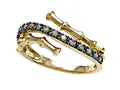 Carlo Viani Smokey Quartz Bamboo Ring