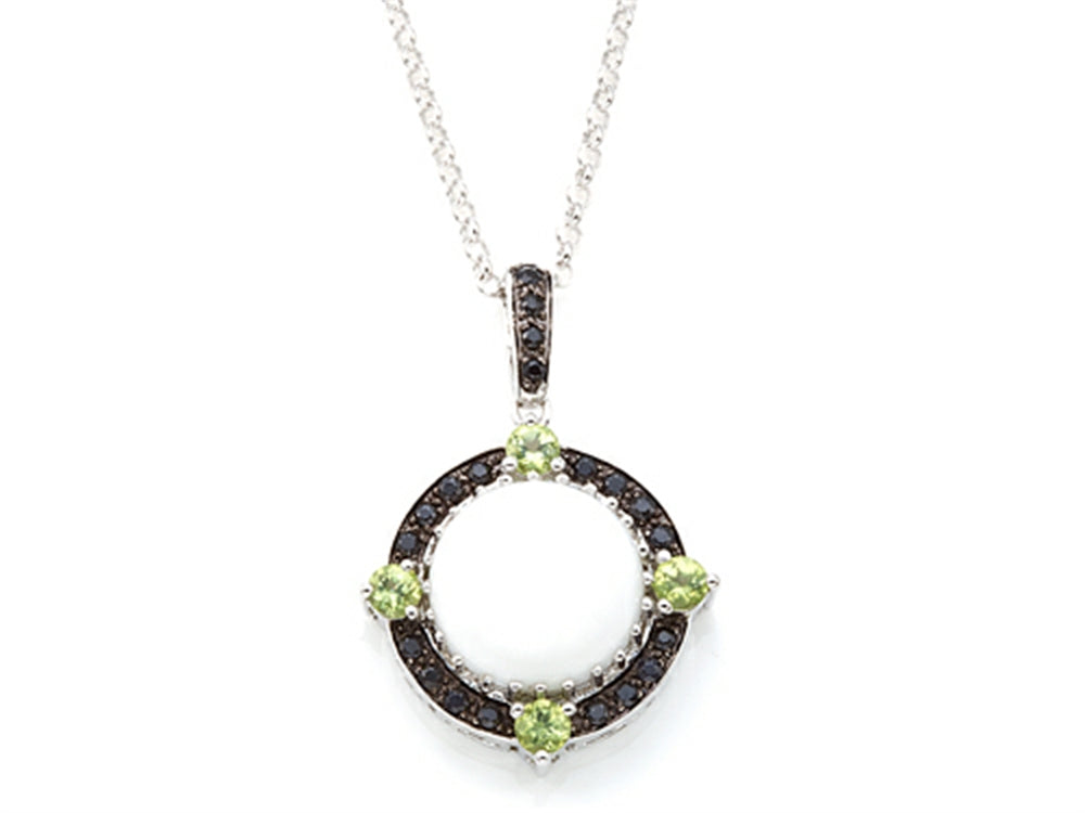 Carlo Viani White Abalone Pendant Necklace