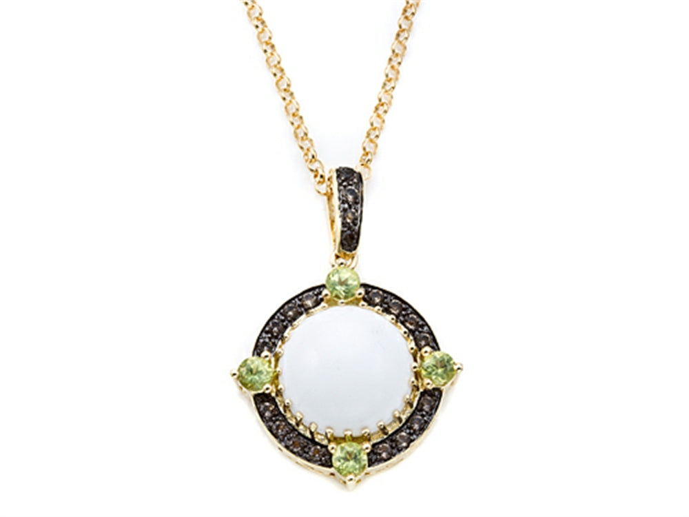 Carlo Viani White Abalone Pendant Necklace