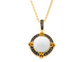 Carlo Viani White Abalone Pendant Necklace