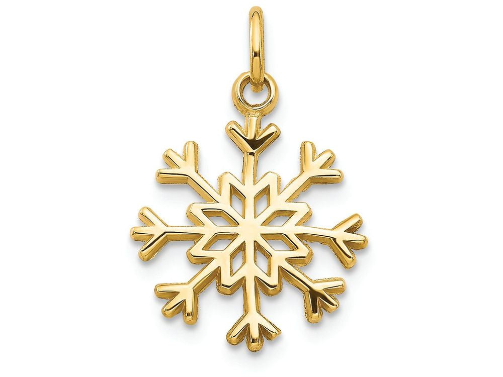 FJC Finejewelers 14k Yellow Gold Snowflake Charm