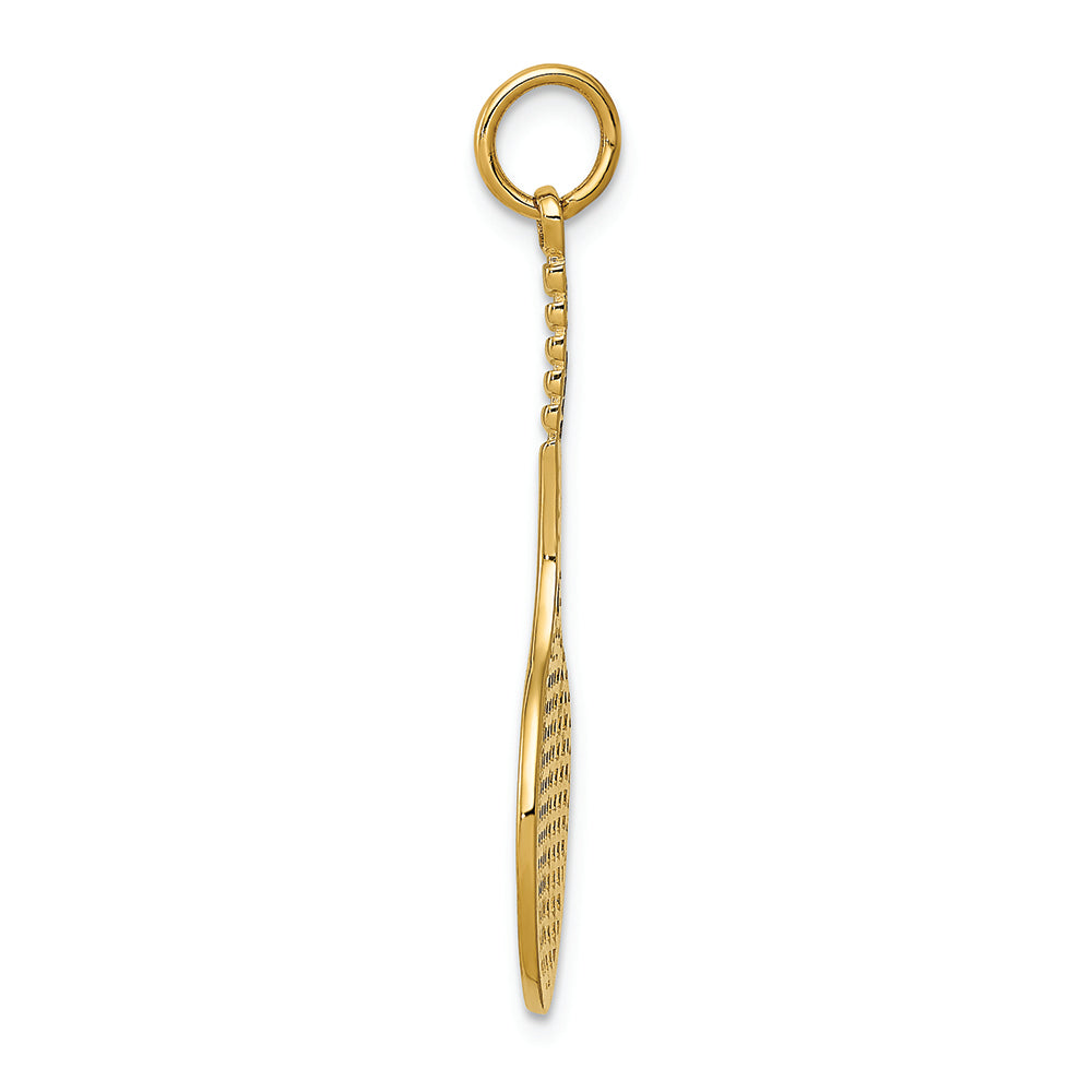 FJC Finejewelers 14k Yellow Gold Tennis Racquet Charm