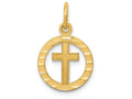 FJC Finejewelers 14k Yellow Gold Eternal Life Cross Charm
