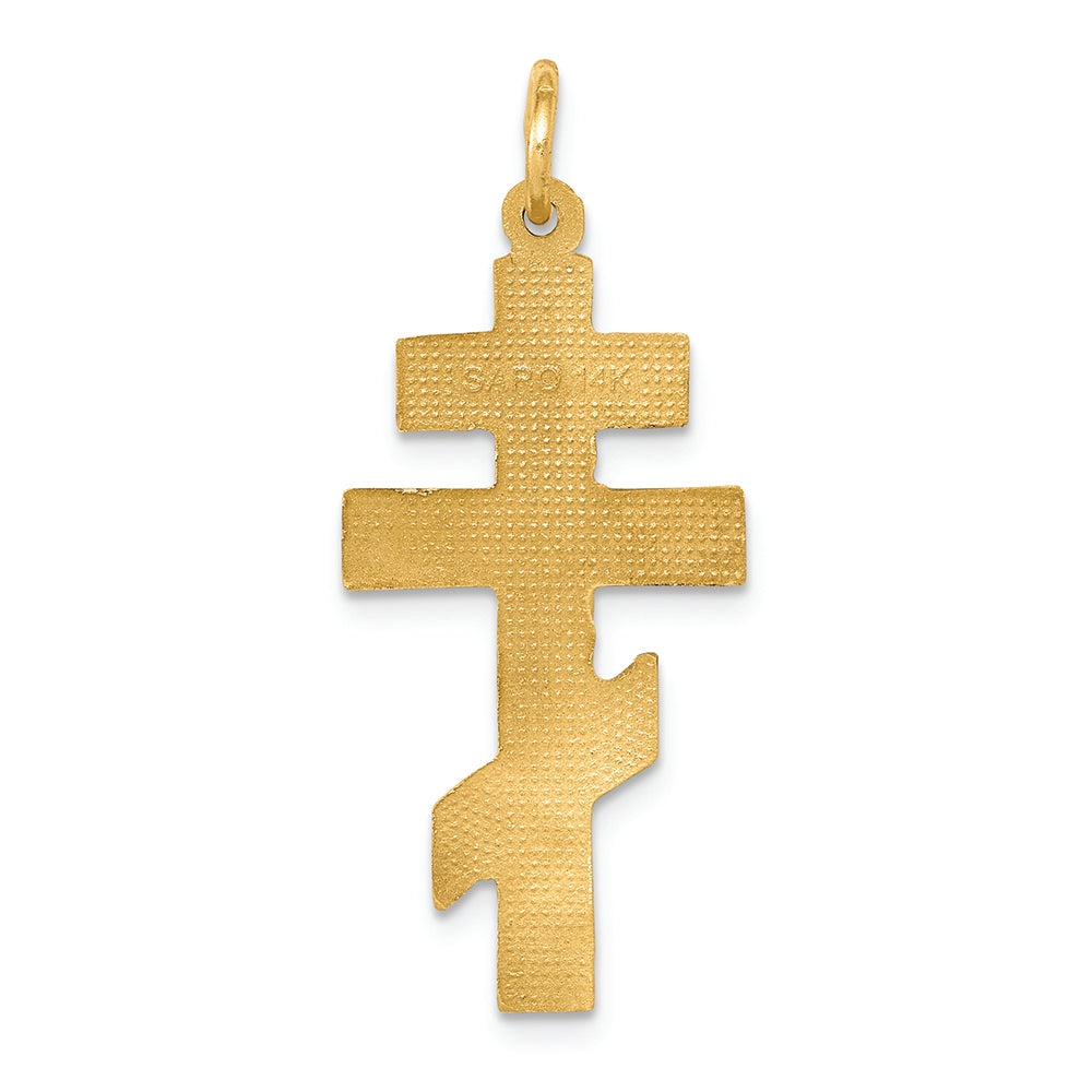 FJC Finejewelers 14k Yellow Gold Eastern Orthodox Cross Charm