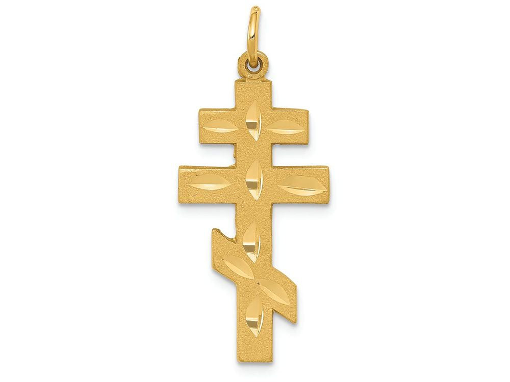 FJC Finejewelers 14k Yellow Gold Eastern Orthodox Cross Charm