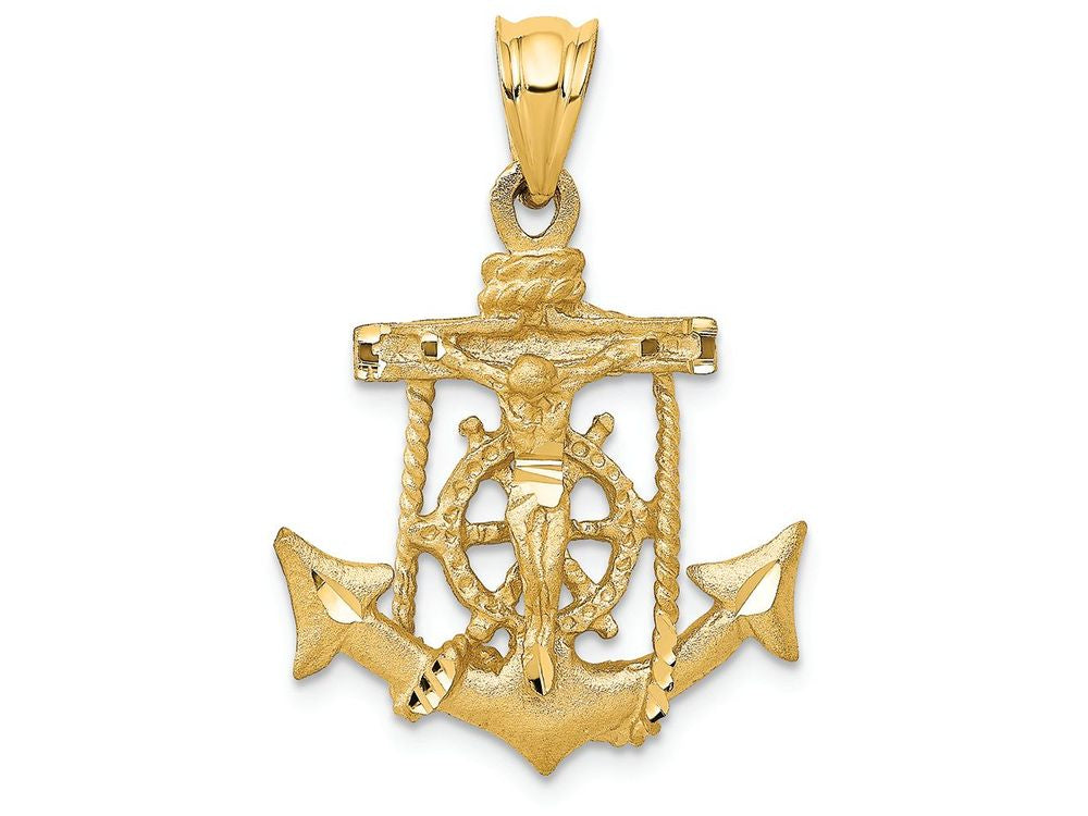 FJC Finejewelers 14k Yellow Gold Mariners Cross Charm