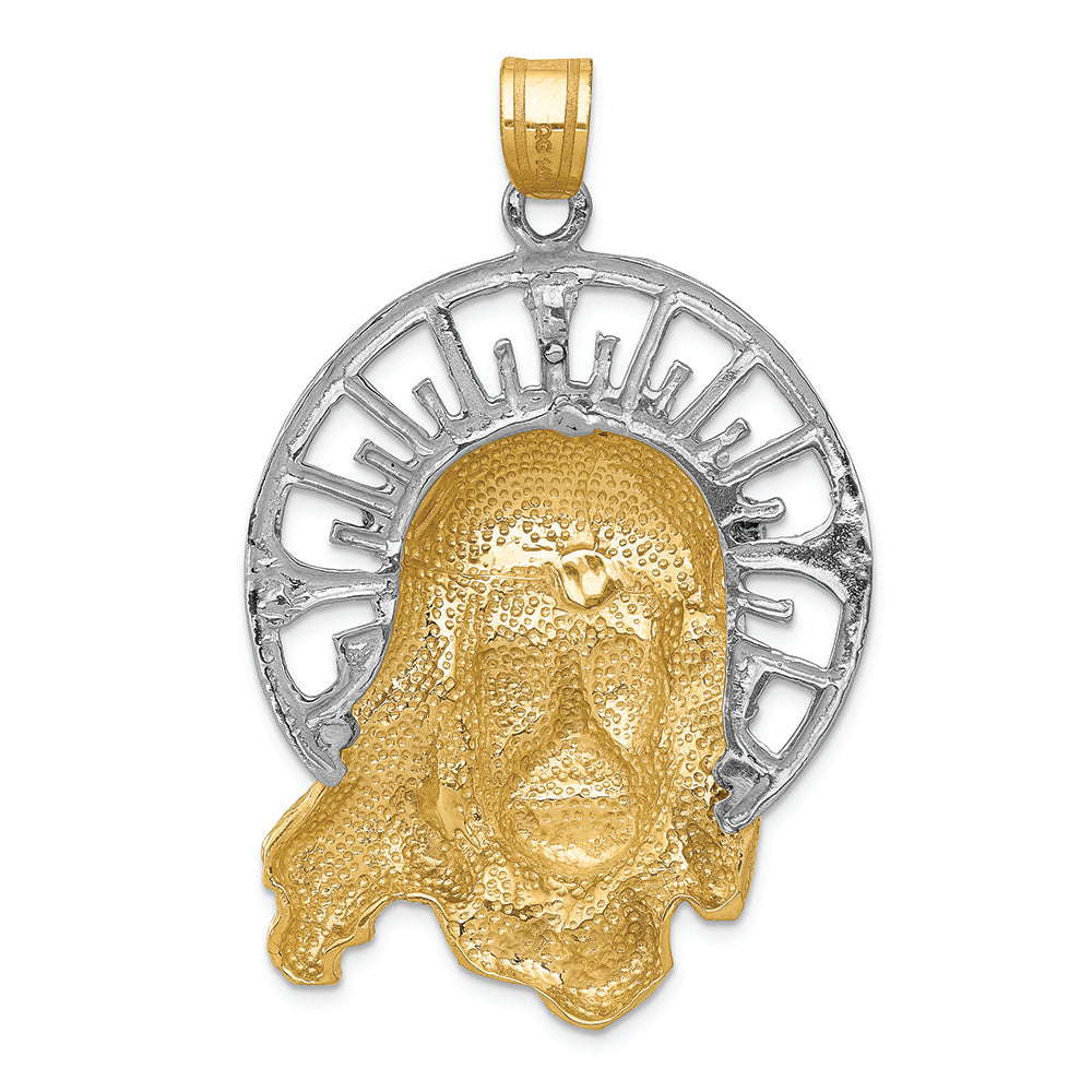 FJC Finejewelers 14 Kt Tri Color Gold Jesus Charm