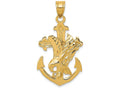 FJC Finejewelers 14k Yellow Gold Mariners Cross with Eagle Charm