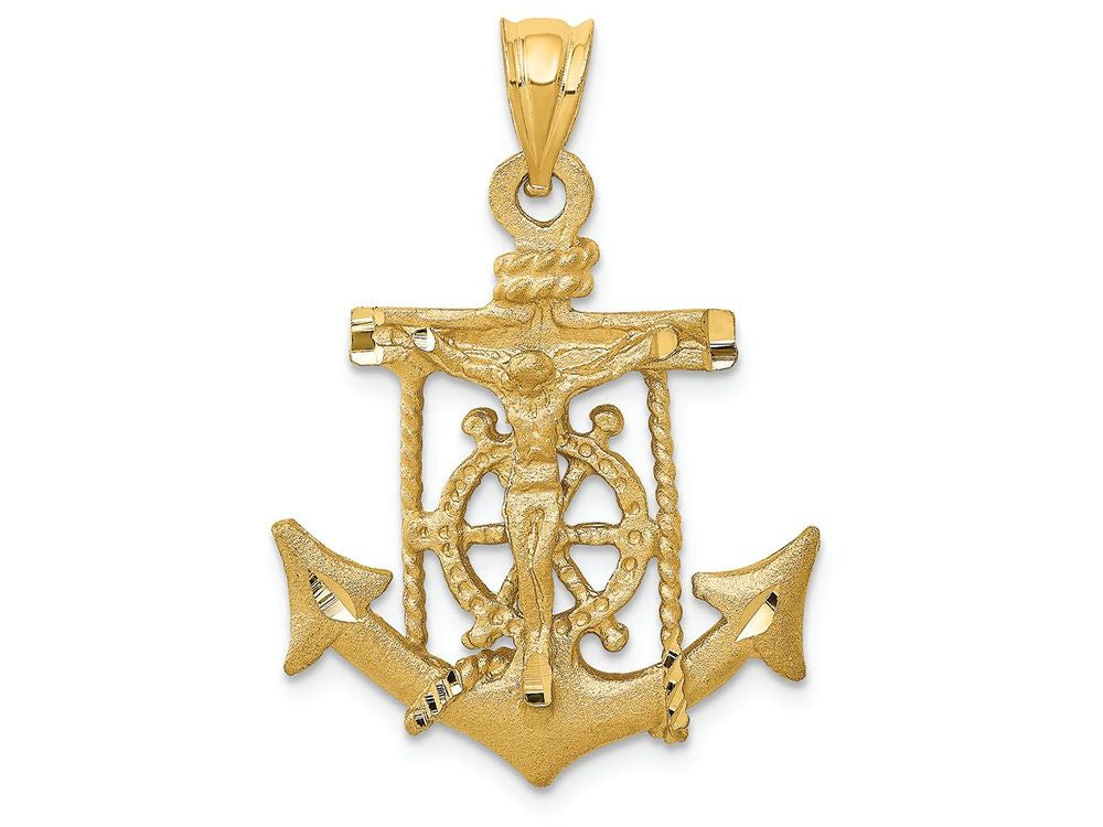 FJC Finejewelers 14k Yellow Gold Mariners Cross Charm