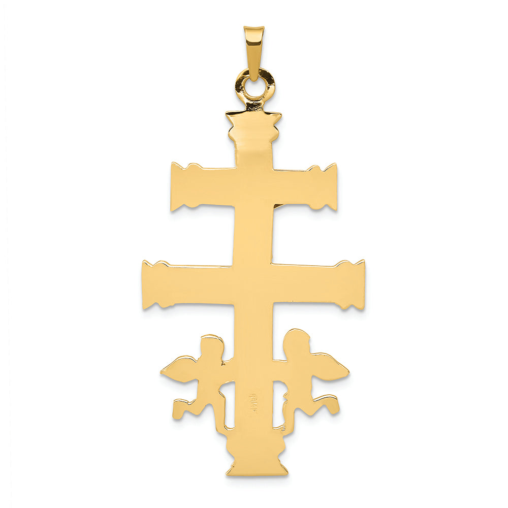 FJC Finejewelers 14k Two-tone Gold Cara Vaca Crucifix Charm