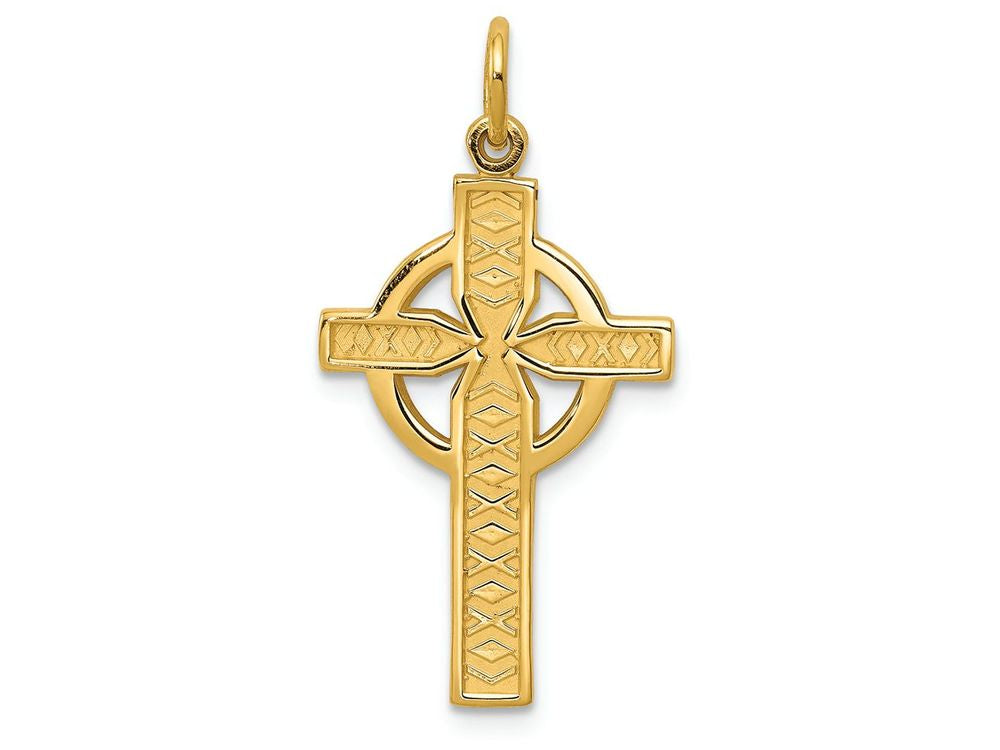FJC Finejewelers 14k Yellow Gold Celtic Cross Charm