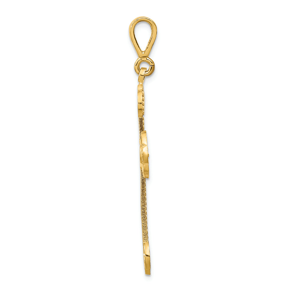 FJC Finejewelers 14k Yellow Gold Budded Cross Charm