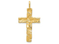 FJC Finejewelers 14k Yellow Gold Nugget Cross Charm