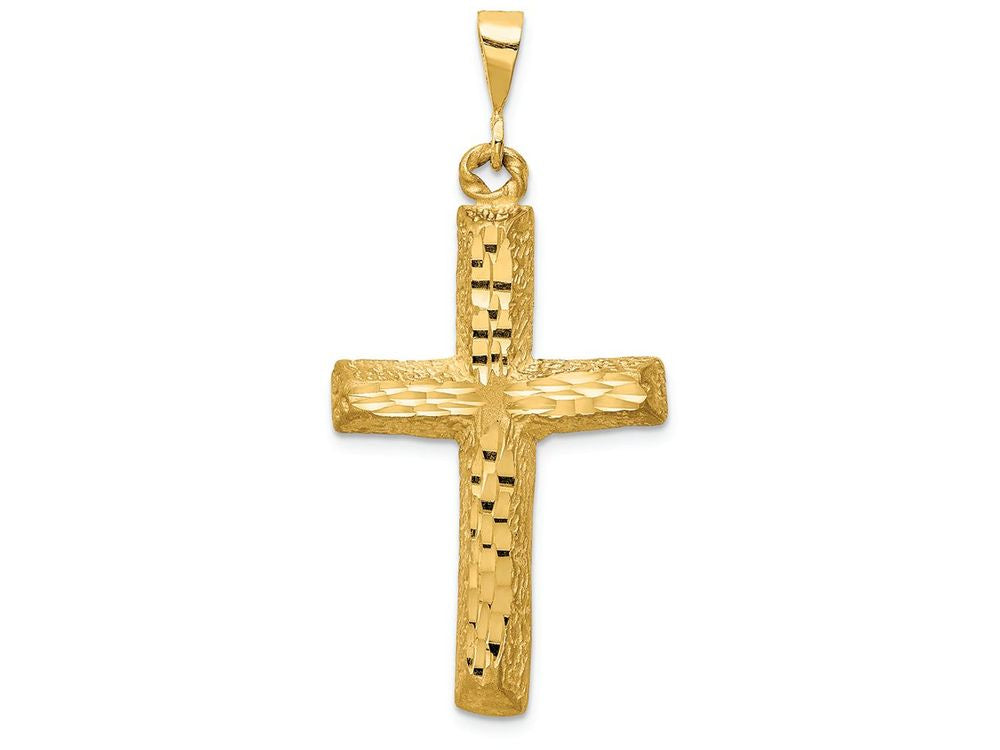 FJC Finejewelers 14k Yellow Gold Bright Cut Cross Charm
