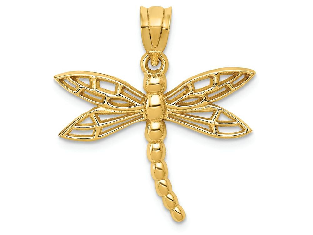 FJC Finejewelers 14k Yellow Gold Dragonfly Charm