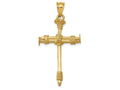 FJC Finejewelers 14k Yellow Gold Polished Nail Cross Charm