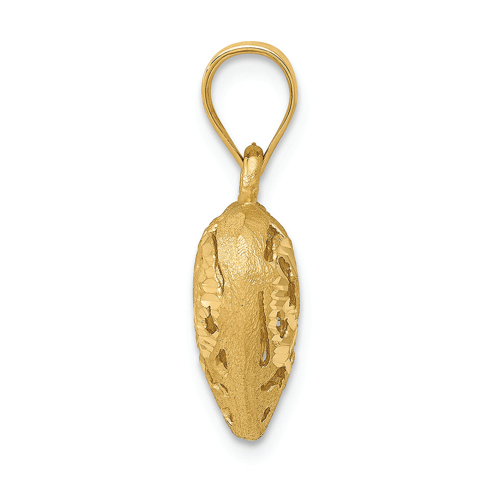 FJC Finejewelers 14k Yellow Gold Fancy Heart Charm