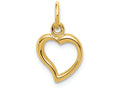 FJC Finejewelers 14k Yellow Gold Solid Polished Flat-backed Heart Charm
