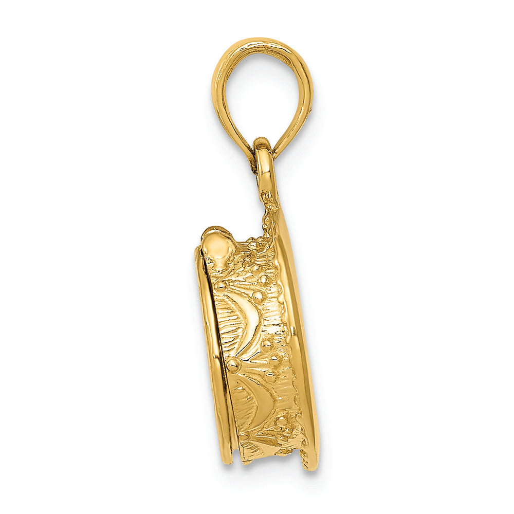 FJC Finejewelers 14k Yellow Gold with Enamel Birthday Cake with Candle Inside Charm
