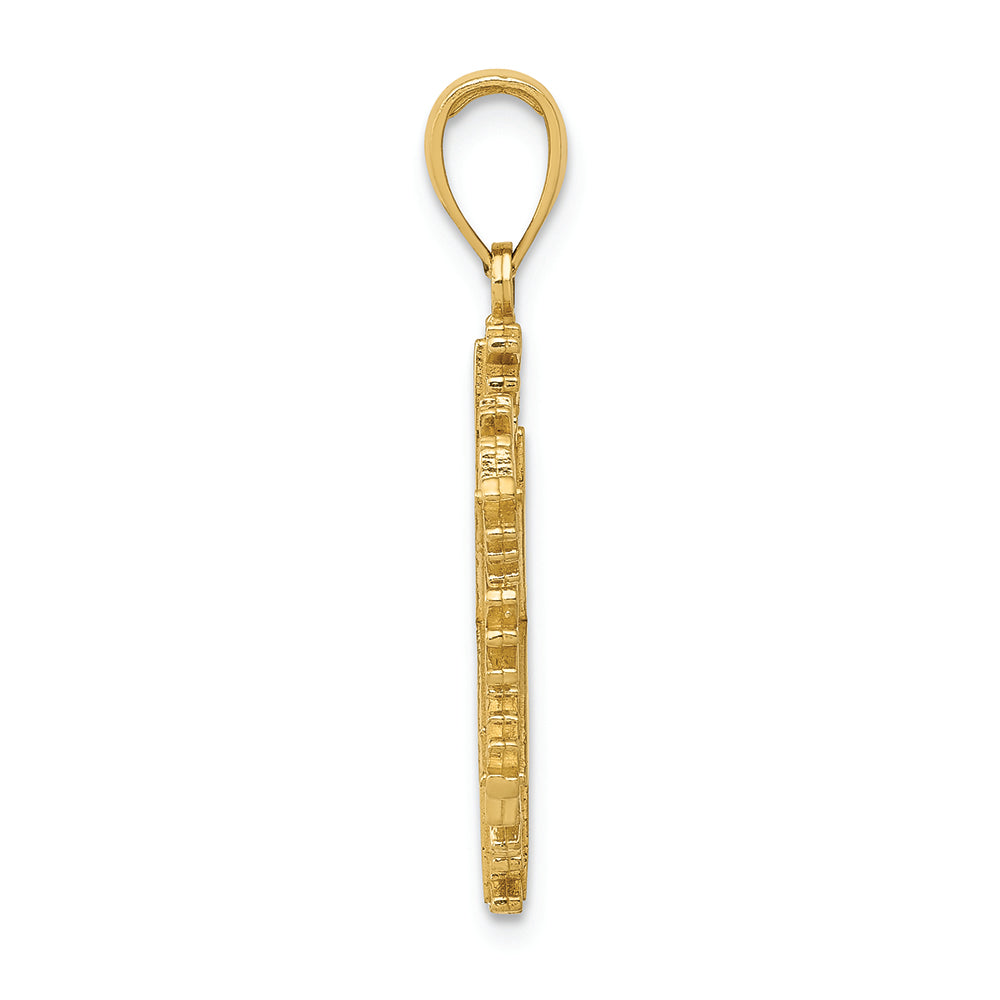 FJC Finejewelers 14k Yellow Gold Polished 3d Snowflake Charm