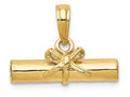 FJC Finejewelers 14k Yellow Gold Hollow Polished Diploma Charm