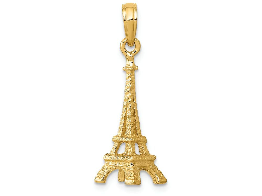 FJC Finejewelers 14k Yellow Gold Solid Polished 3d Eiffel Tower Charm
