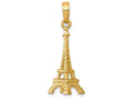 FJC Finejewelers 14k Yellow Gold Solid Polished 3d Eiffel Tower Charm