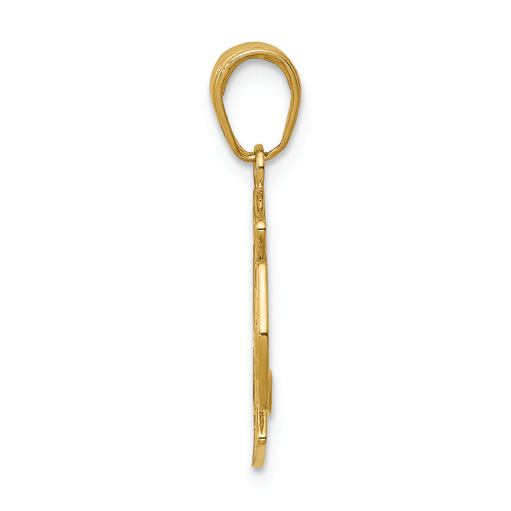 FJC Finejewelers 14k Yellow Gold Small Saint Florian Badge Charm