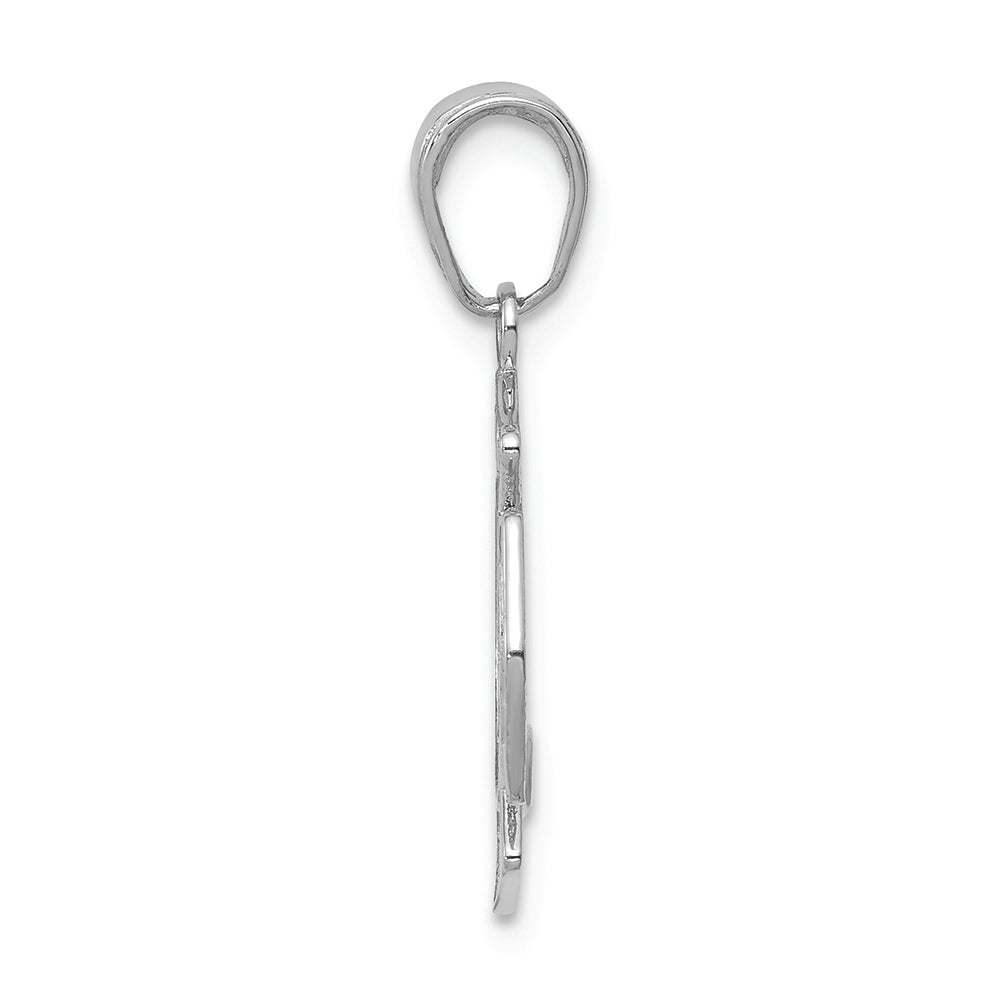 FJC Finejewelers 14k White Gold Small Saint Florian Badge Charm