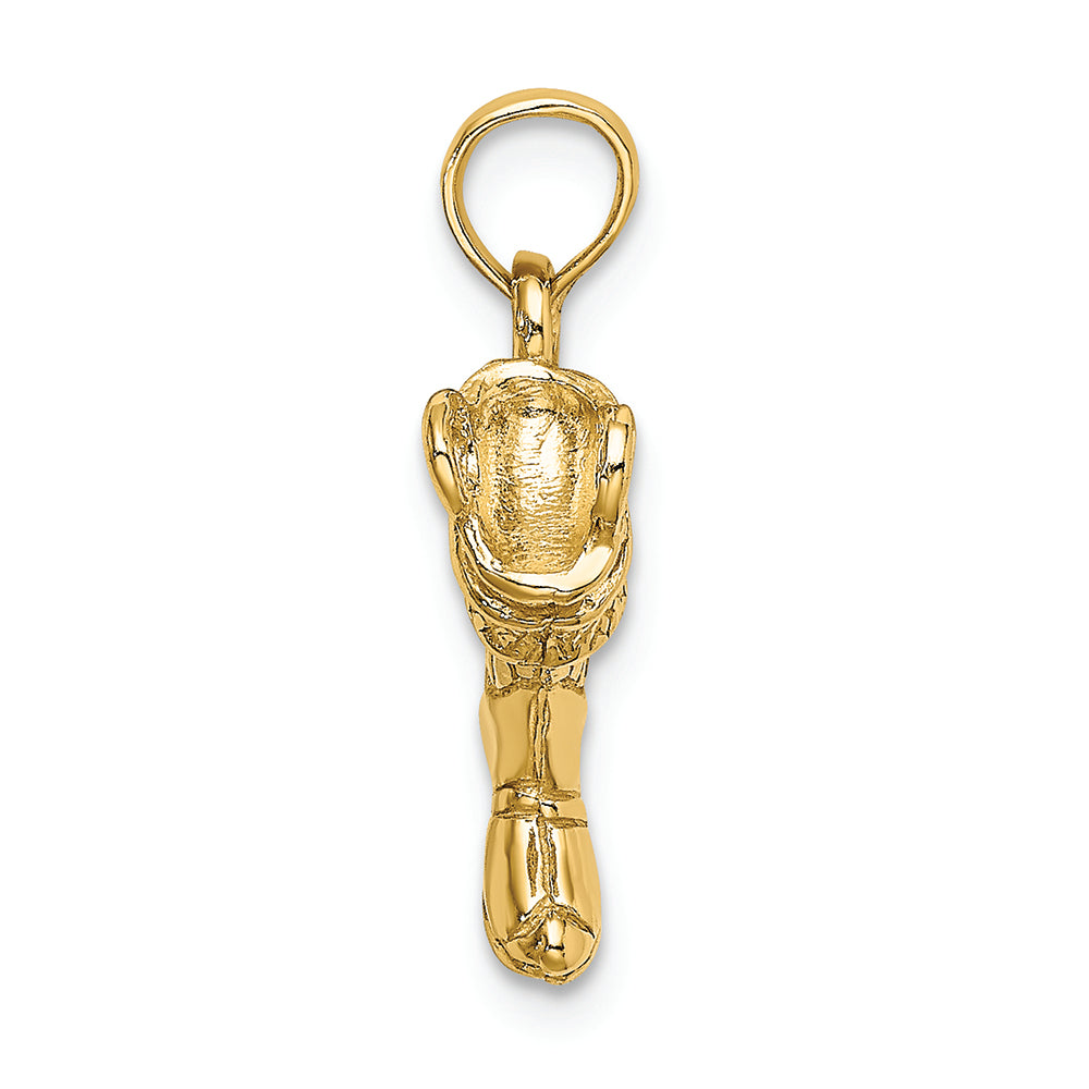 FJC Finejewelers 14k Yellow Gold 3d Firefighter Boot Charm