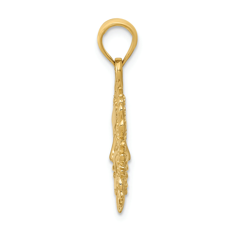 FJC Finejewelers 14k Yellow Gold Solid Polished 3d Sun Charm