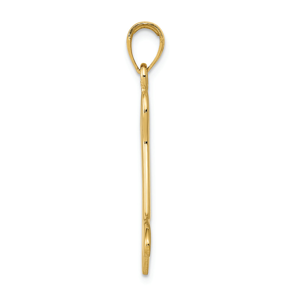 FJC Finejewelers 14k Yellow Gold Solid Polished Dog Bone Charm
