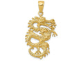 FJC Finejewelers 14k Yellow Gold Solid 3d Dragon Charm