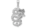 FJC Finejewelers 14k White Gold 3d Dragon Charm (vertical)