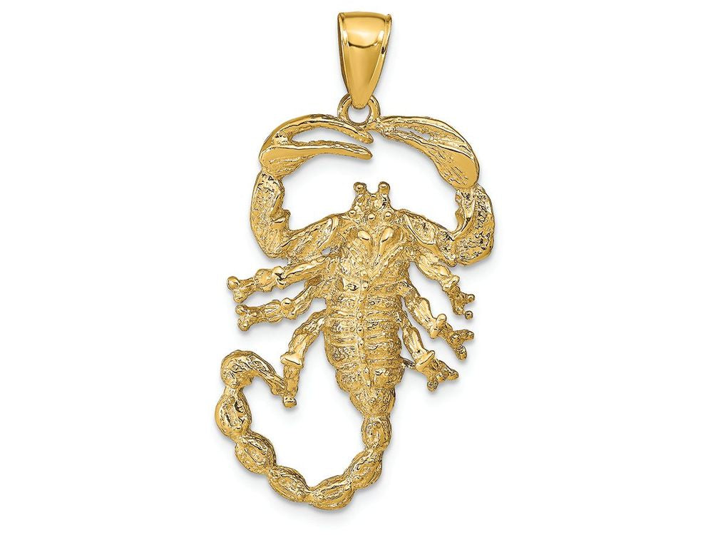 FJC Finejewelers 14k Yellow Gold Solid Polished Open-backed Scorpion Charm