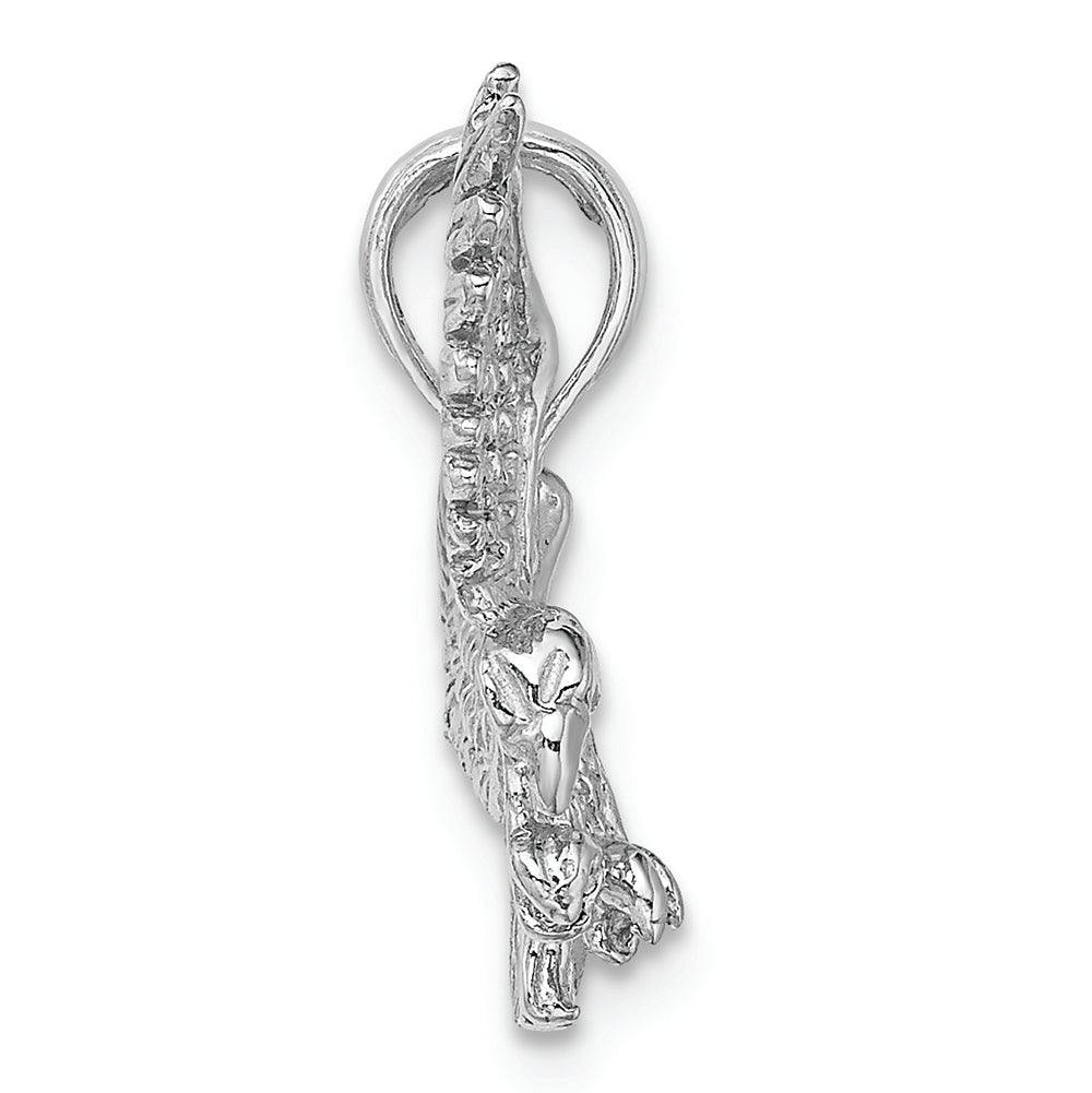 FJC Finejewelers 14k White Gold White 3d Eagle Landing Charm