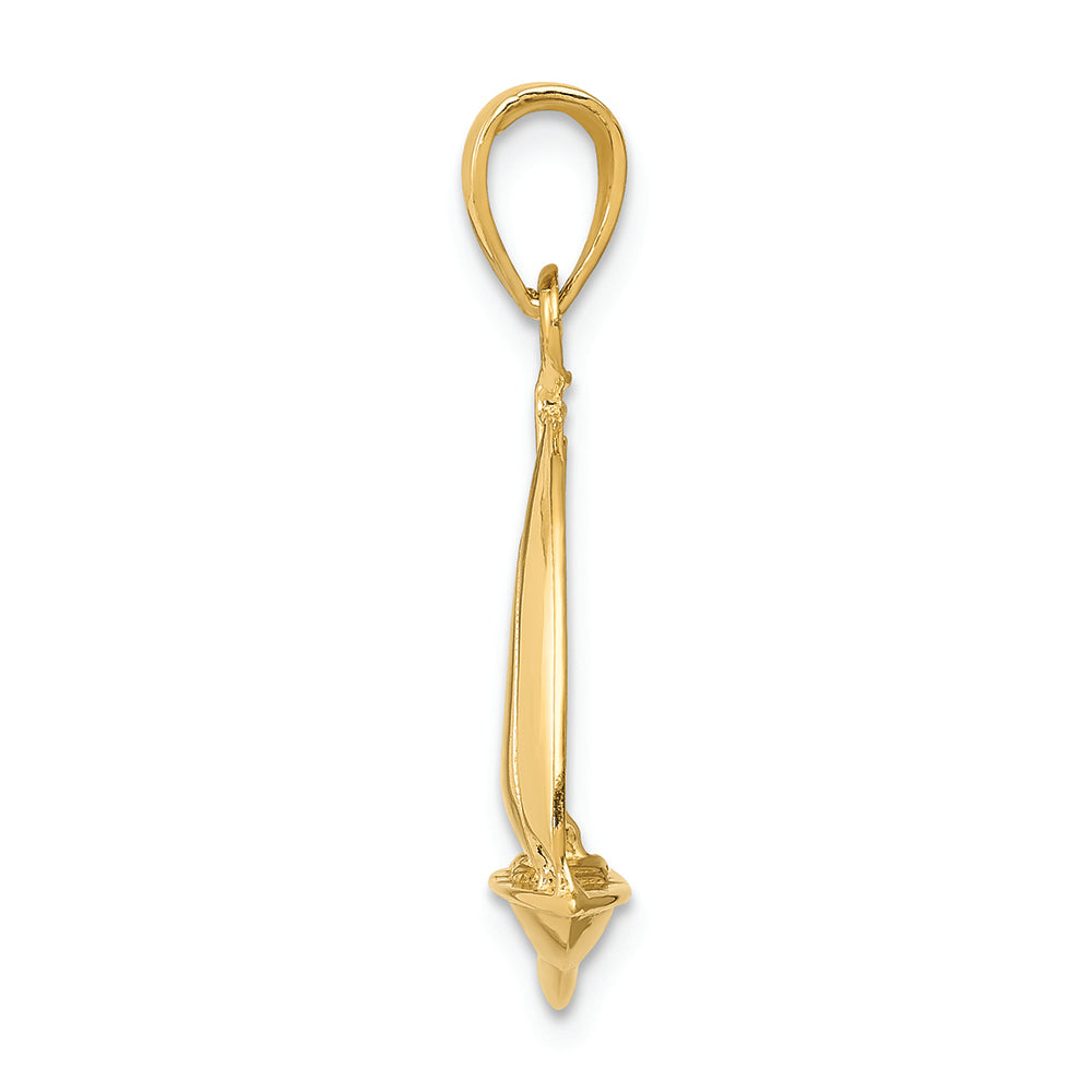 FJC Finejewelers 14k Yellow Gold Polished Open-backed Sailboat Charm