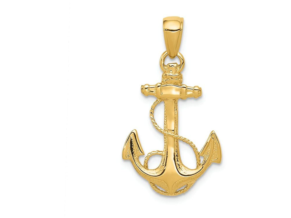 FJC Finejewelers 14k Yellow Gold Solid Polished Anchor Charm