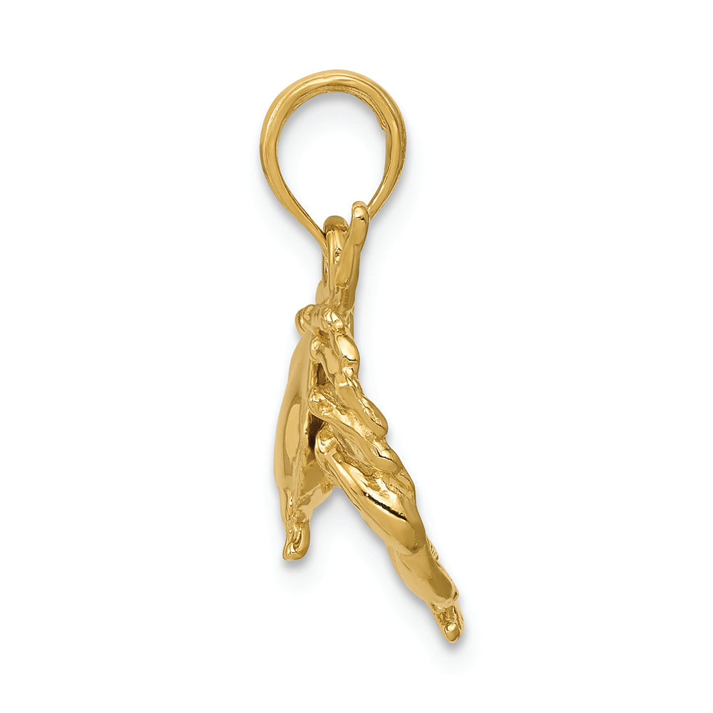 FJC Finejewelers 14k Yellow Gold Polished Open-backed Crab Charm