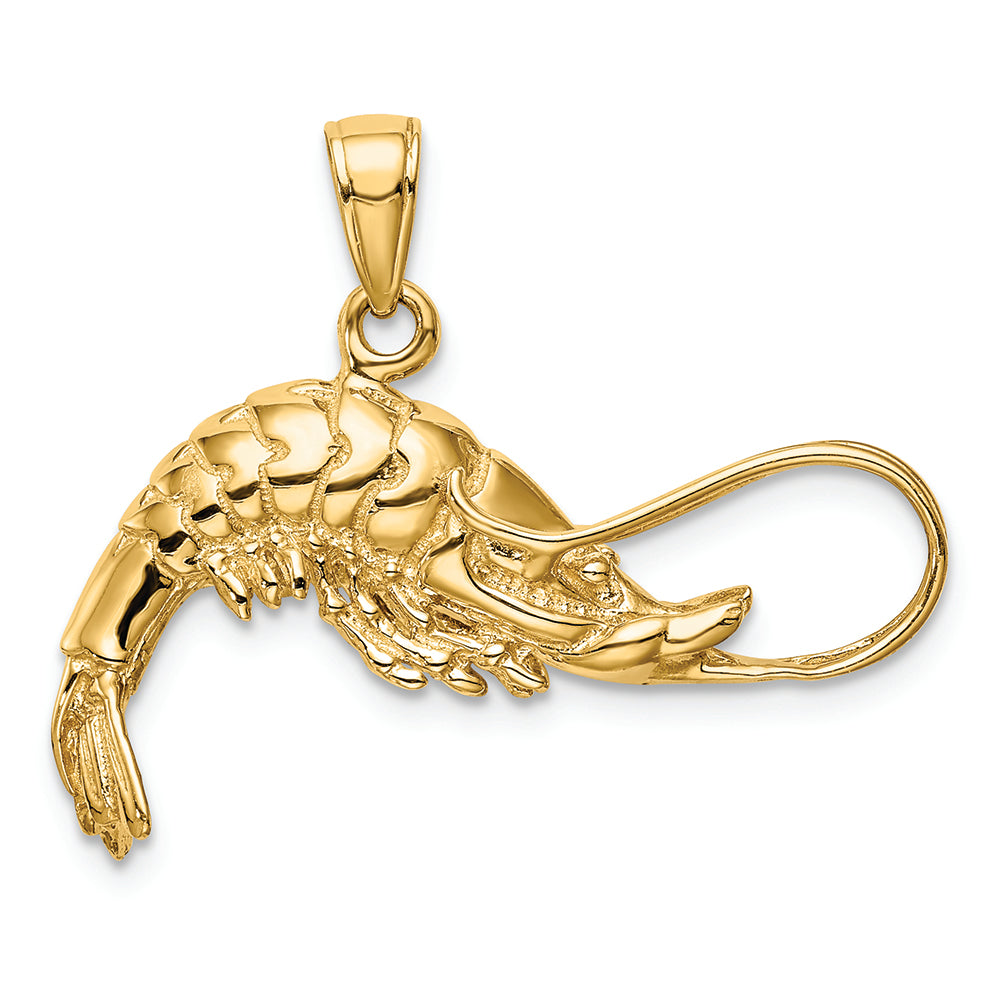 FJC Finejewelers 14k Yellow Gold Polished 3d Shrimp Charm