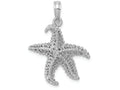 FJC Finejewelers 14k White Gold White Starfish with Small Holes Charm