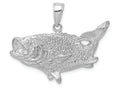 FJC Finejewelers 14k White Gold Bass Fish with Tail Up Charm
