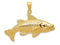 FJC Finejewelers 14k Yellow Gold Polished Open-backed Redfish Charm