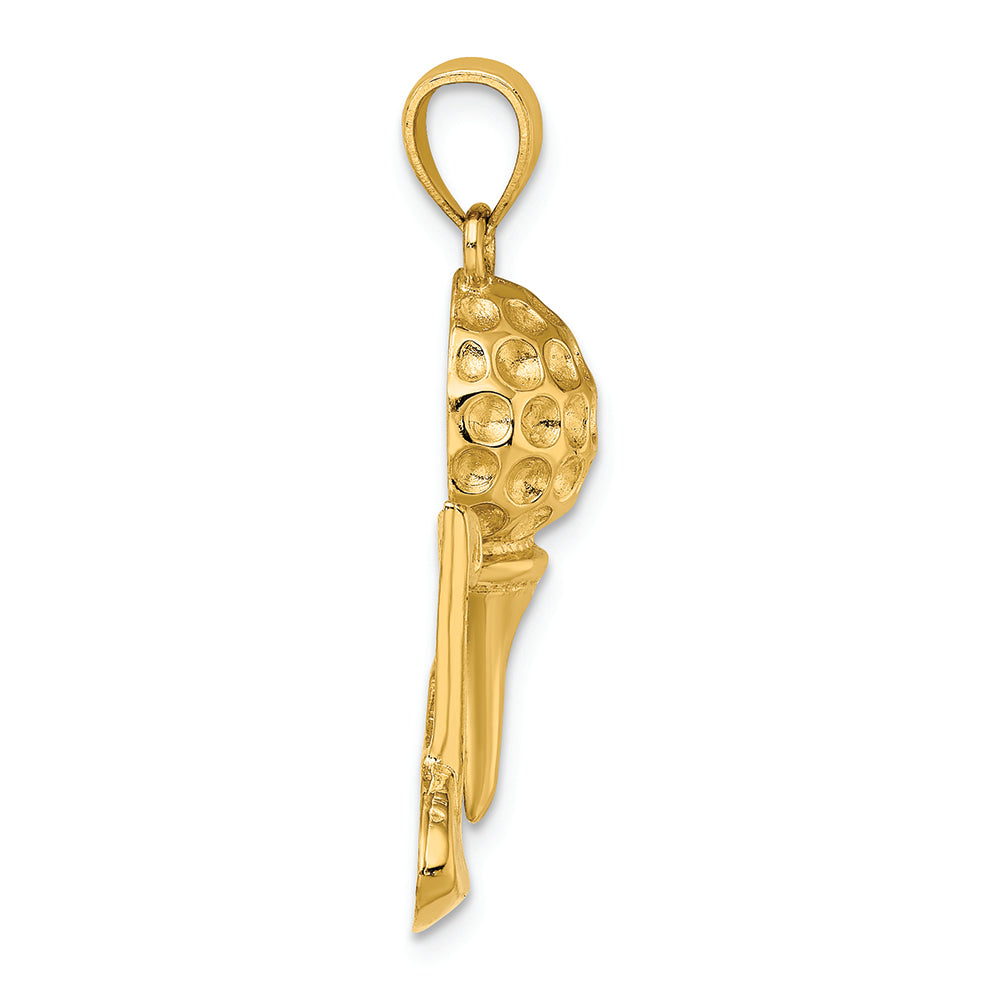 FJC Finejewelers 14k Yellow Gold Solid Polished Open-backed Golf Charm