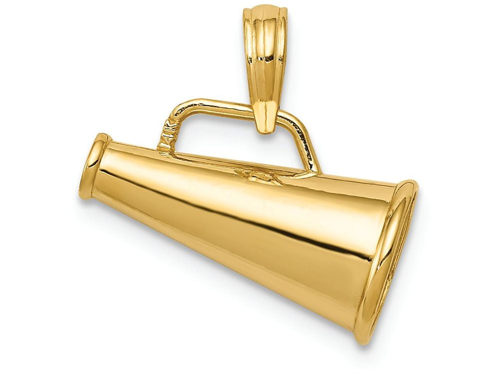 FJC Finejewelers 14k Yellow Gold Polished 3d Small Megaphone Charm