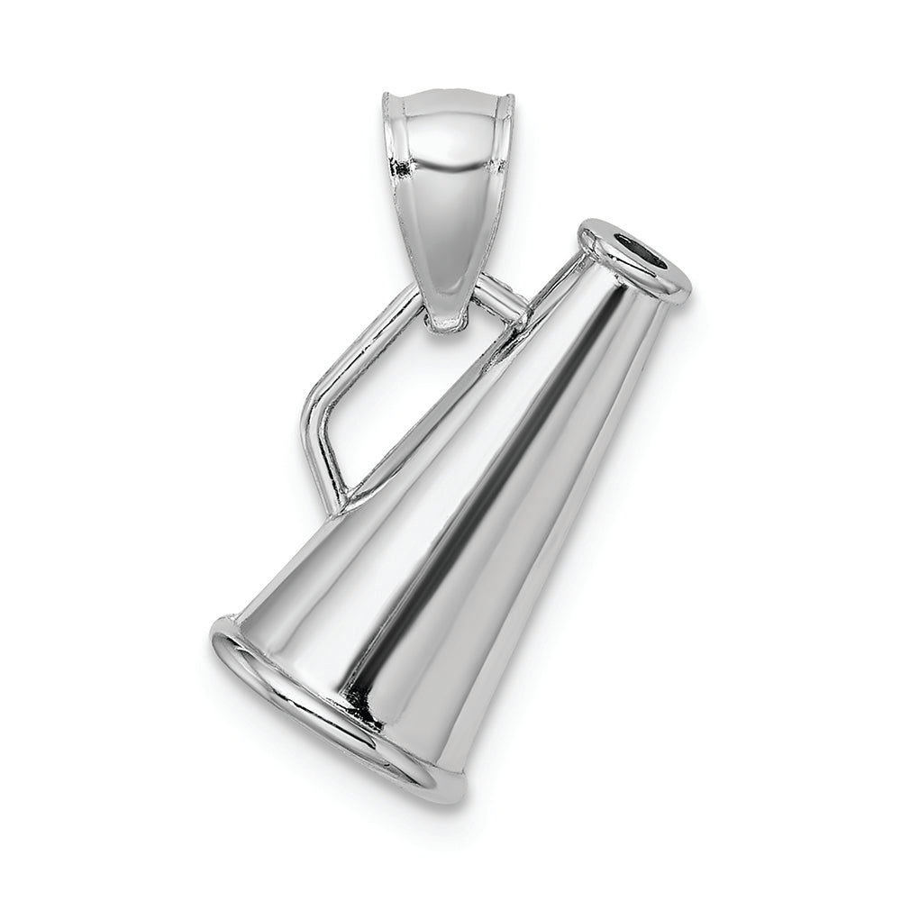 FJC Finejewelers 14k White Gold White 3d Megaphone Charm