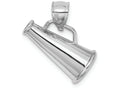 FJC Finejewelers 14k White Gold White 3d Megaphone Charm