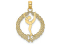 FJC Finejewelers 14k Yellow Gold Solid Polished Framed Gymnast Charm
