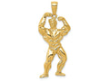 FJC Finejewelers 14k Yellow Gold Solid Polished Weightlifter Charm