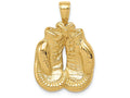 FJC Finejewelers 14k Yellow Gold Solid Polished Open-backed Boxing Gloves Charm